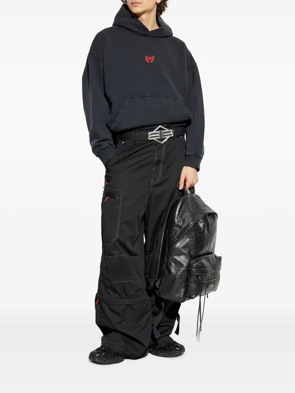 Balenciaga Katoenen hoodie Zwart