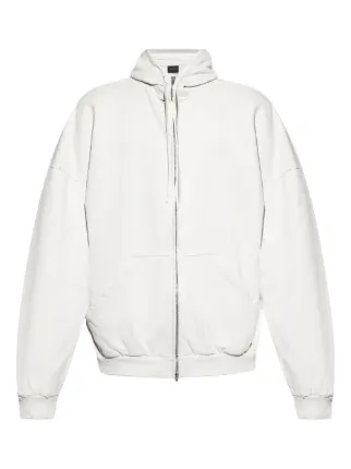 BALENCIAGA ホワイト フード付きパーカー Balenciaga ジップアップ パーカー | ホワイト | FARFETCH JP