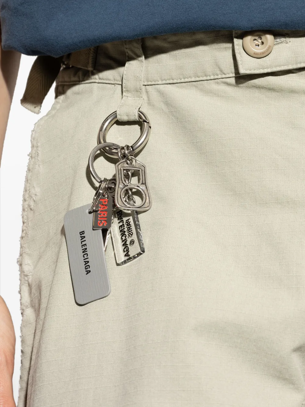Balenciaga Sleutelhanger met bedel Zilver