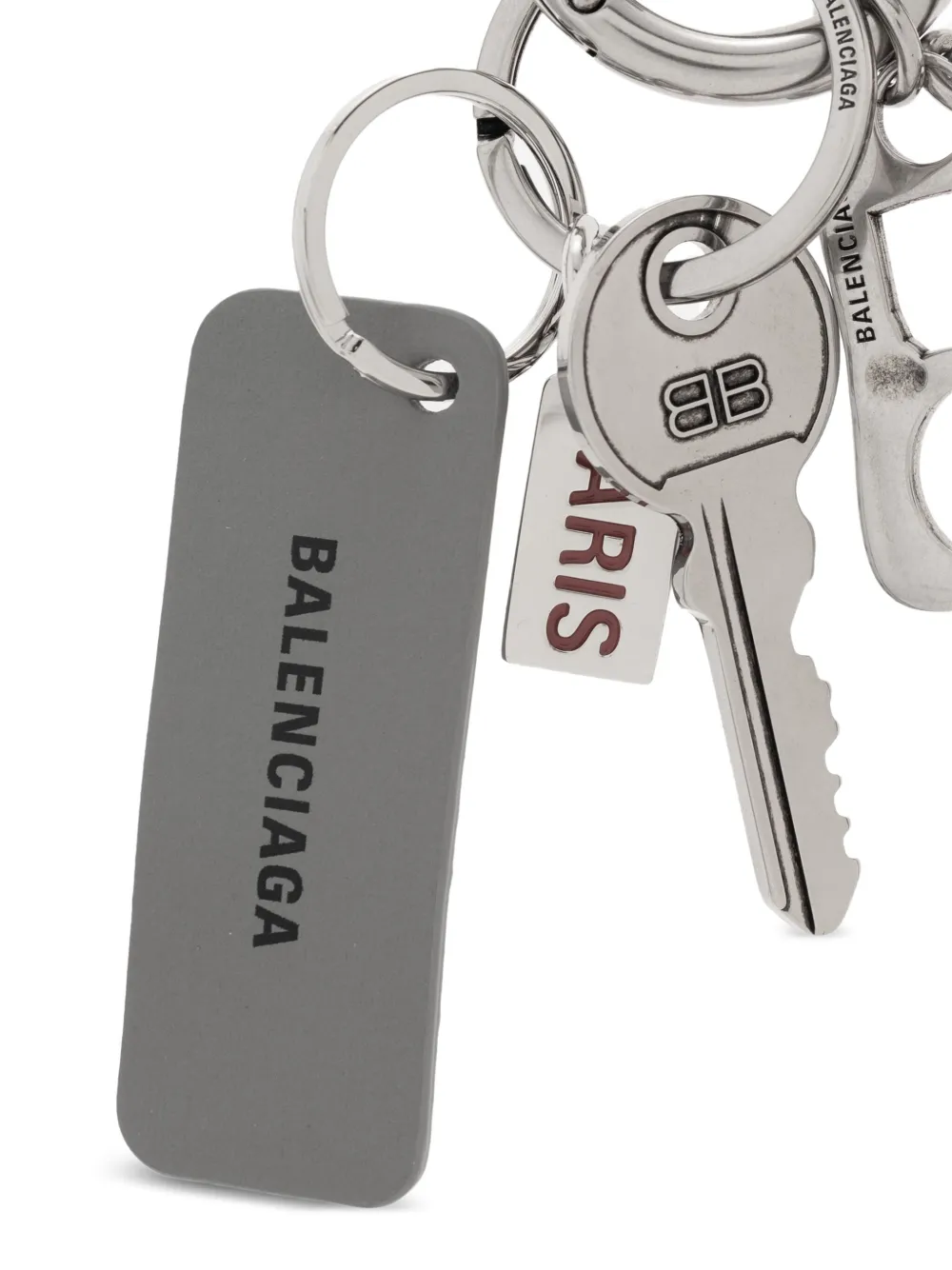 Balenciaga Sleutelhanger met bedel Zilver