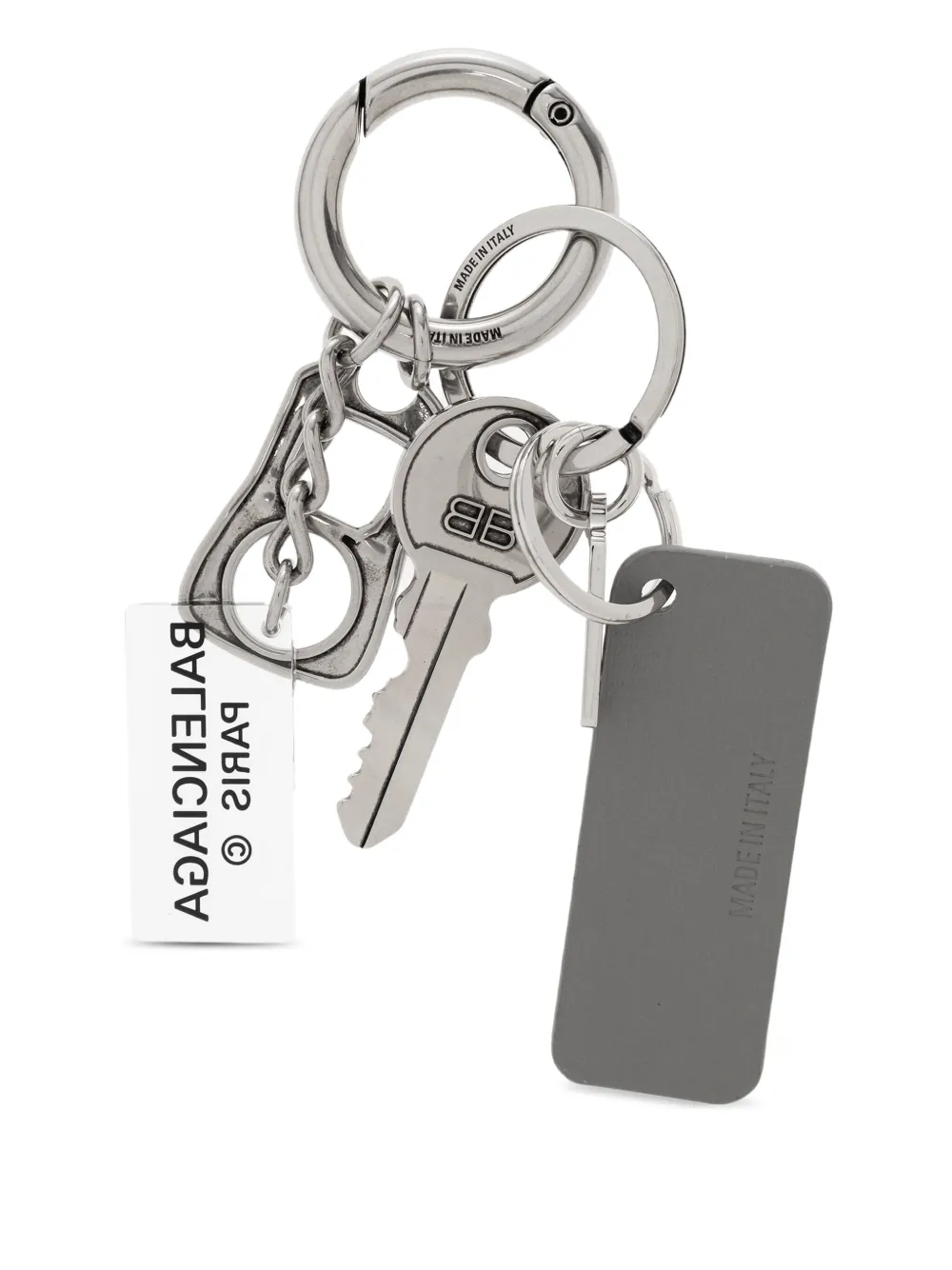 Balenciaga Sleutelhanger met bedel Zilver