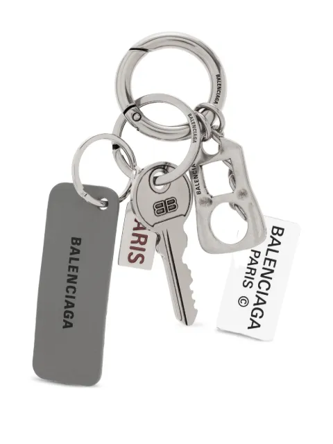 Balenciaga charm-detail keyring