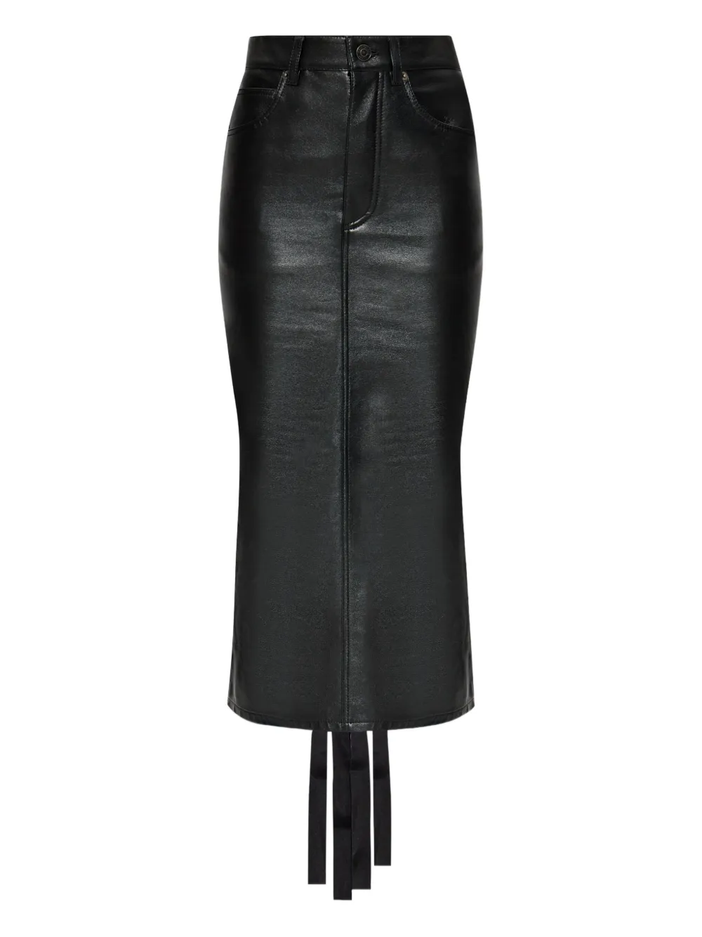 Balenciaga Klassischer Lederrock - Schwarz