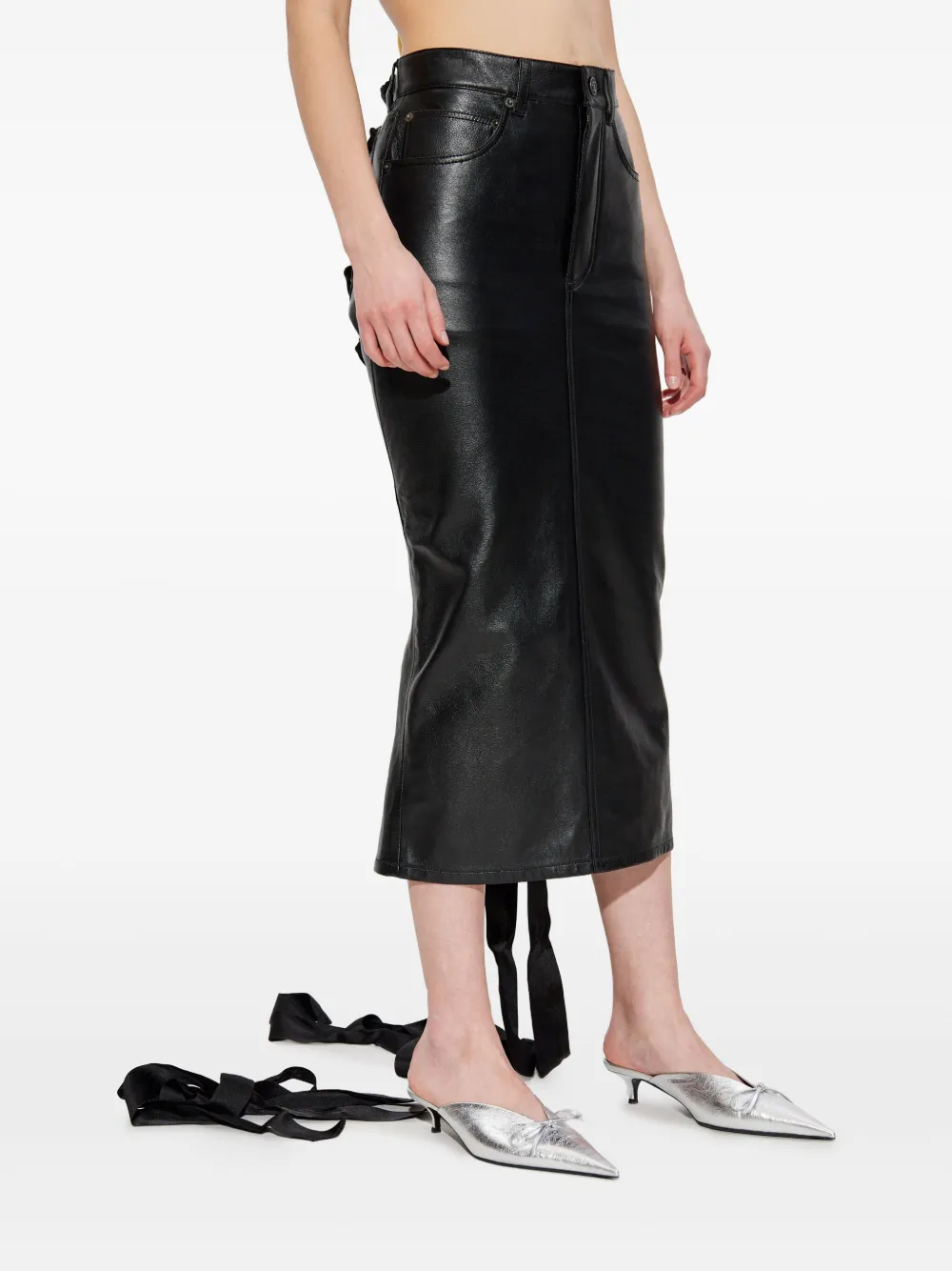 Balenciaga Leren rok Zwart