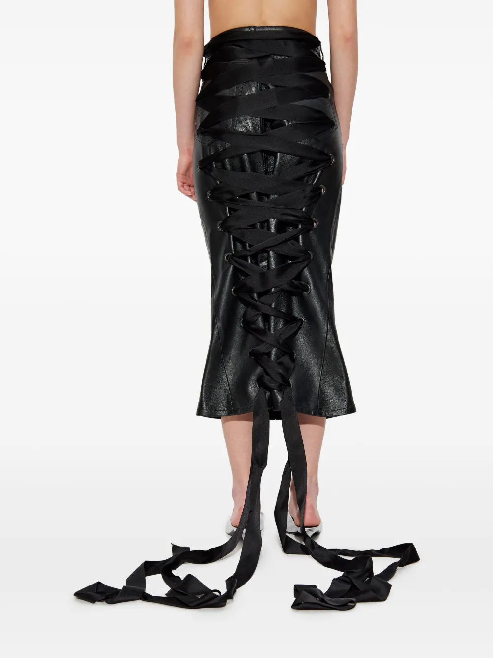Balenciaga Leren rok Zwart