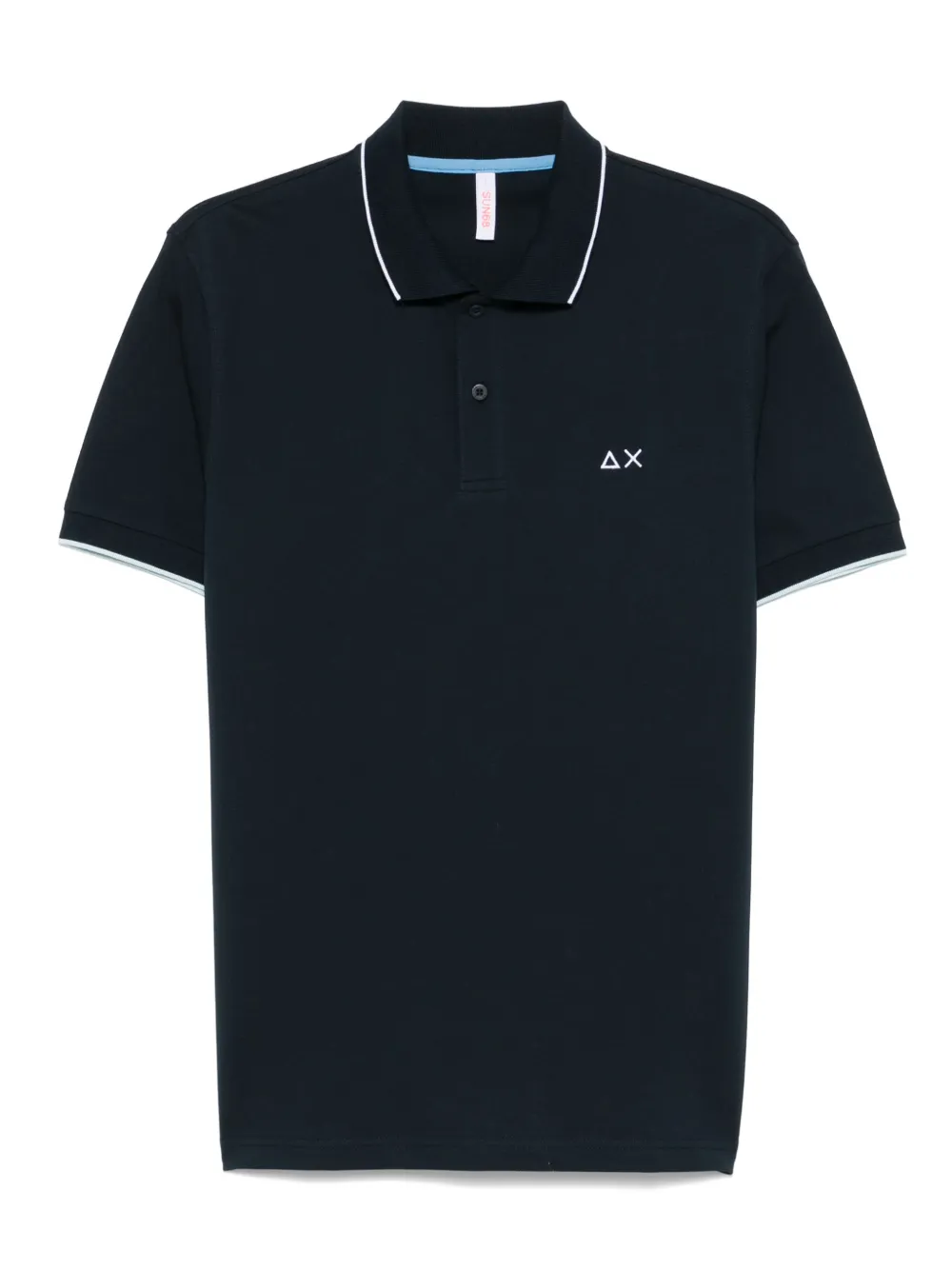 Sun 68 logo-embroidered polo shirt | Blue | Image 1