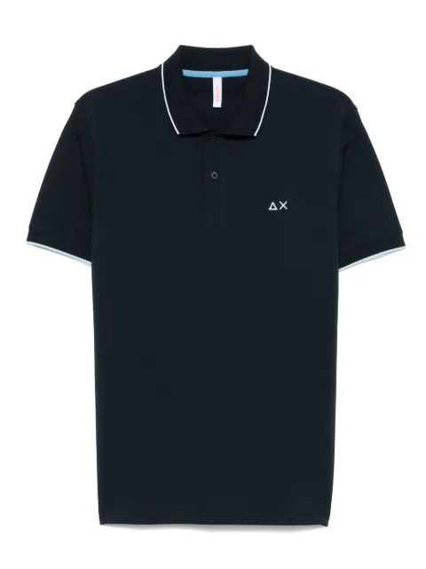 Sun 68 logo-embroidered polo shirt