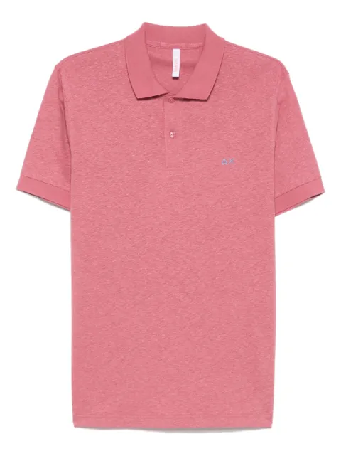 Sun 68 logo-embroidered polo shirt