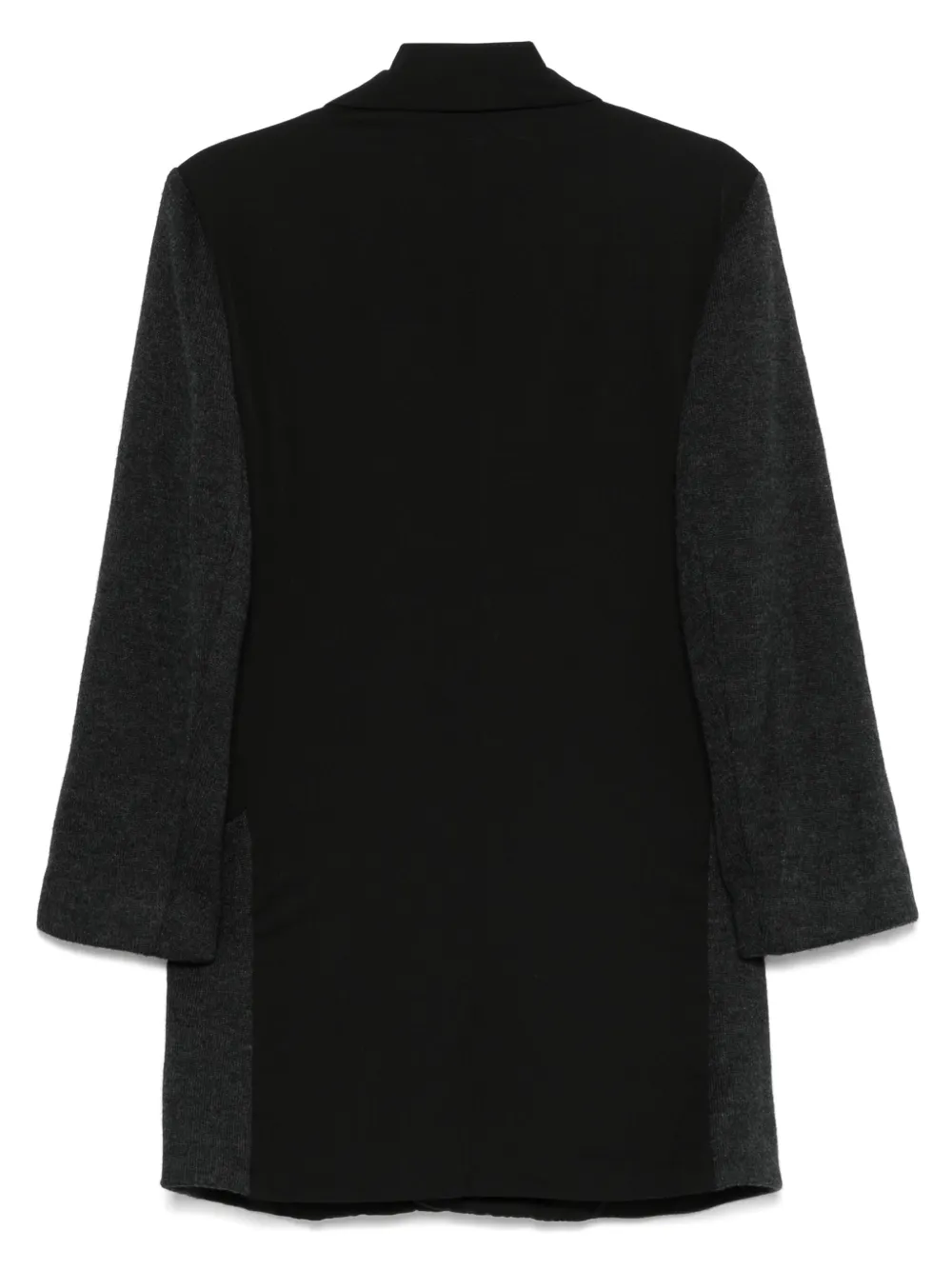 Yohji Yamamoto Pre-Owned 1990s jas met vlakken - Zwart