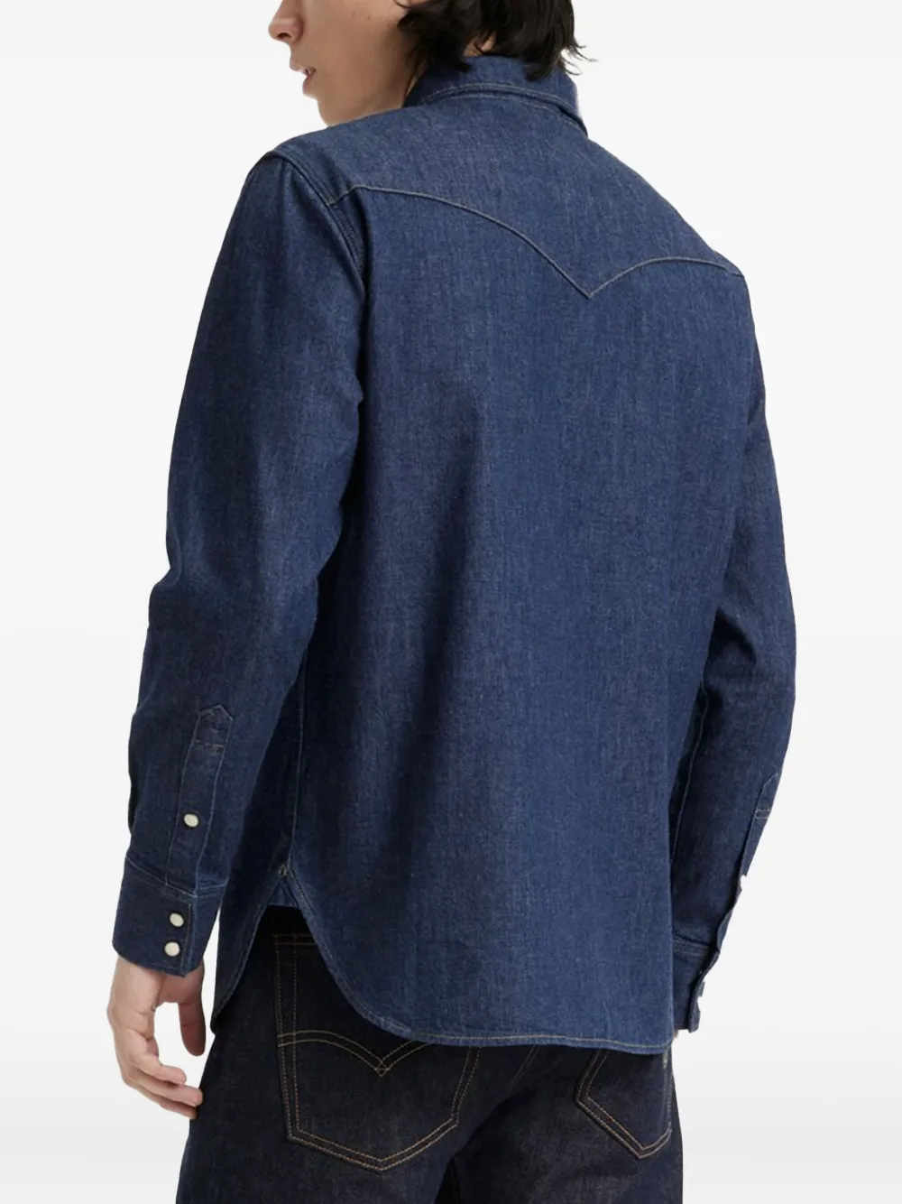 Levi's Denim overhemd met Western-yoke Blauw