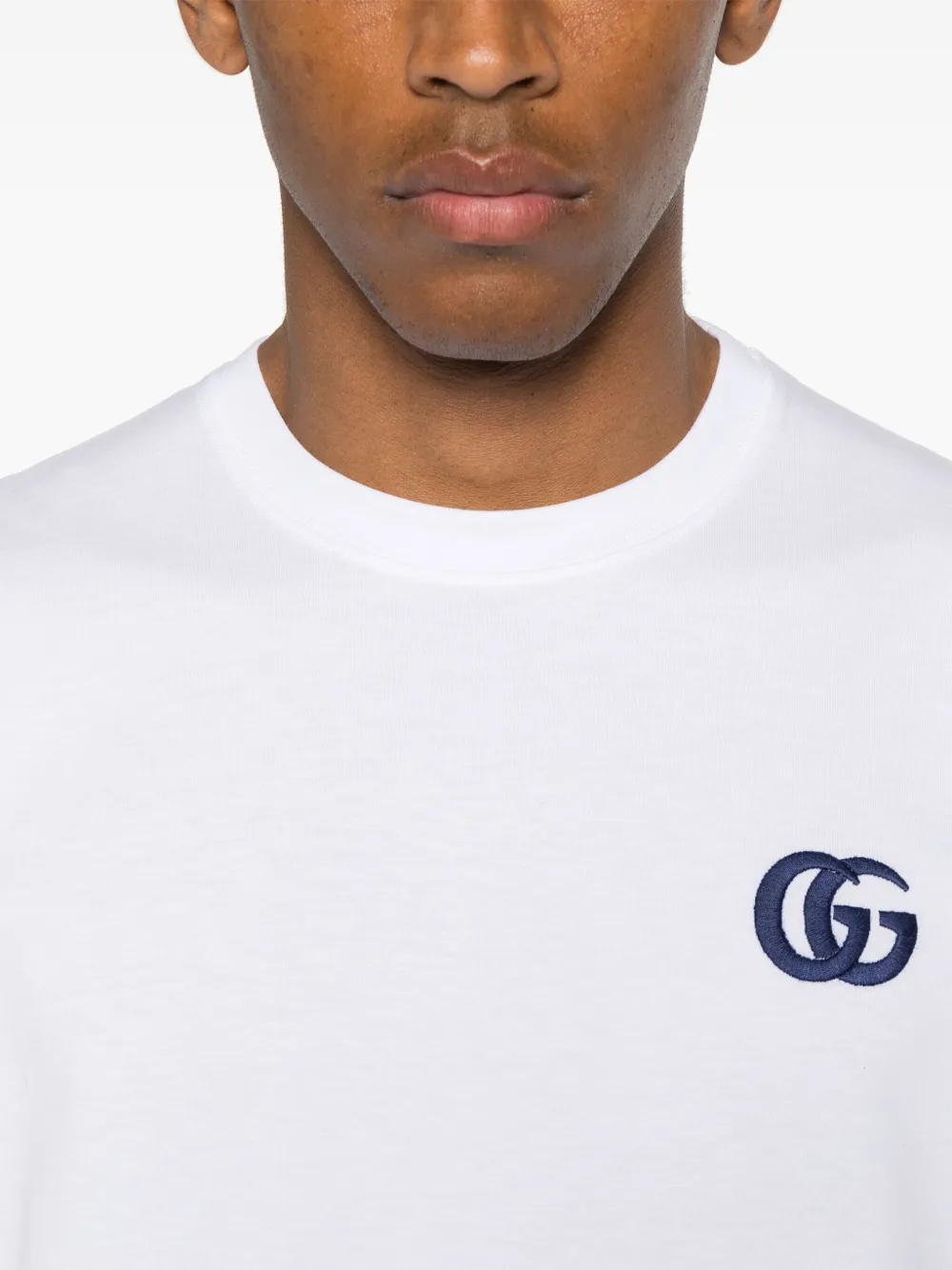 Gucci T-shirt met geborduurd GG-logo Wit