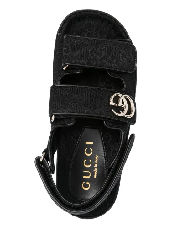 Gucci Double G Sandals | Black | FARFETCH