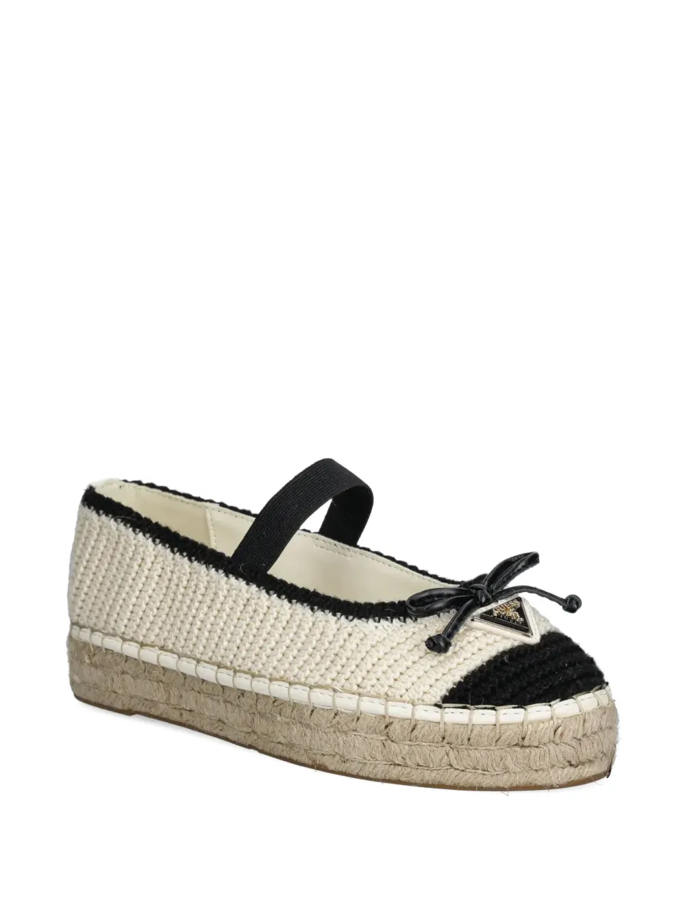 GUESS USA Joneal braided flat espadrilles White