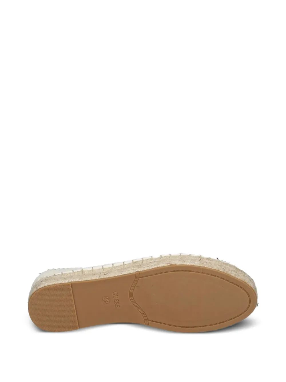 GUESS USA Joneal braided flat espadrilles White