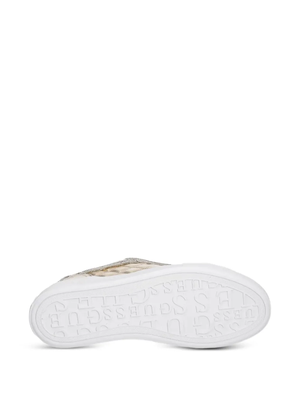 GUESS USA Gewatteerde metallic sneakers Goud