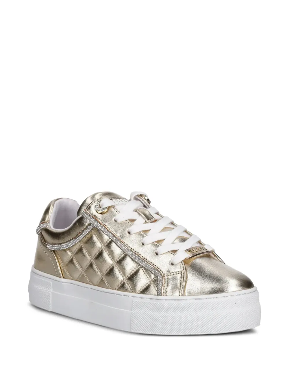 GUESS USA Gewatteerde metallic sneakers - Goud