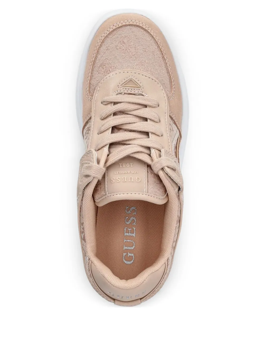 GUESS USA Sneakers met plateauzool Beige