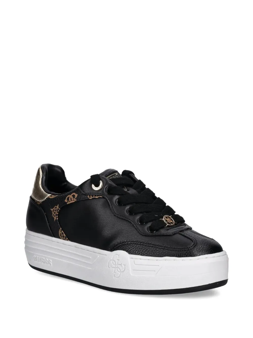 GUESS USA Sneakers met plateauzool en logo - Zwart