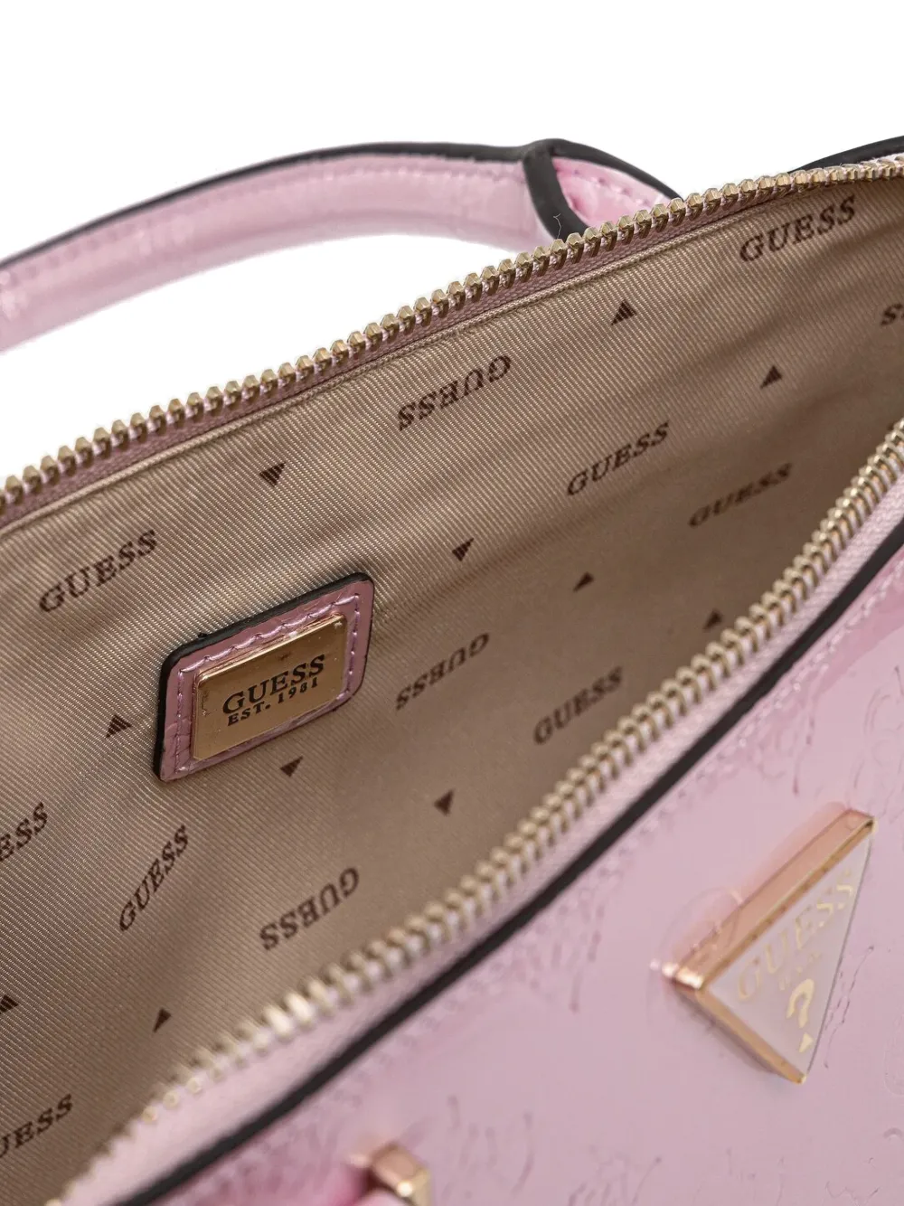GUESS USA Kleine handtas met reliëf Roze