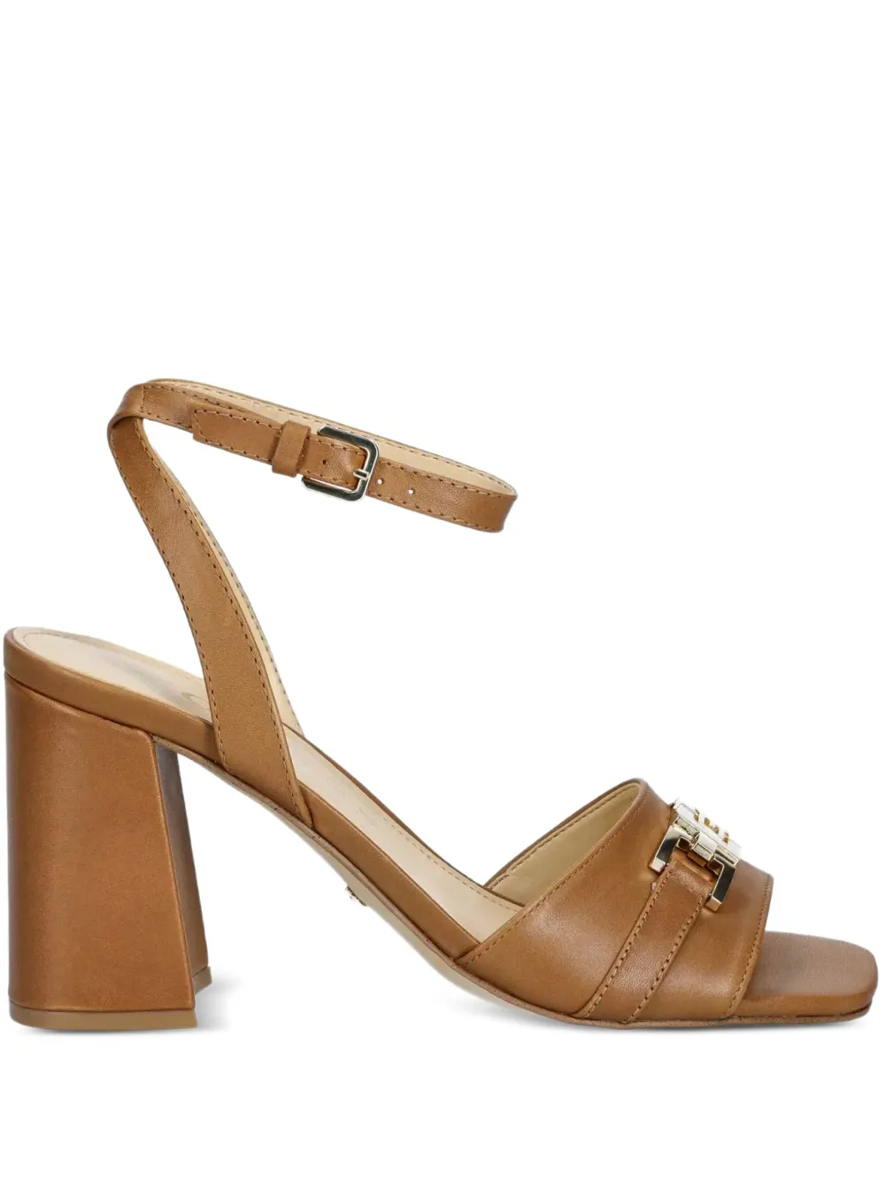 GUESS USA 85mm Grato block-heel ankle-strap sandals Brown