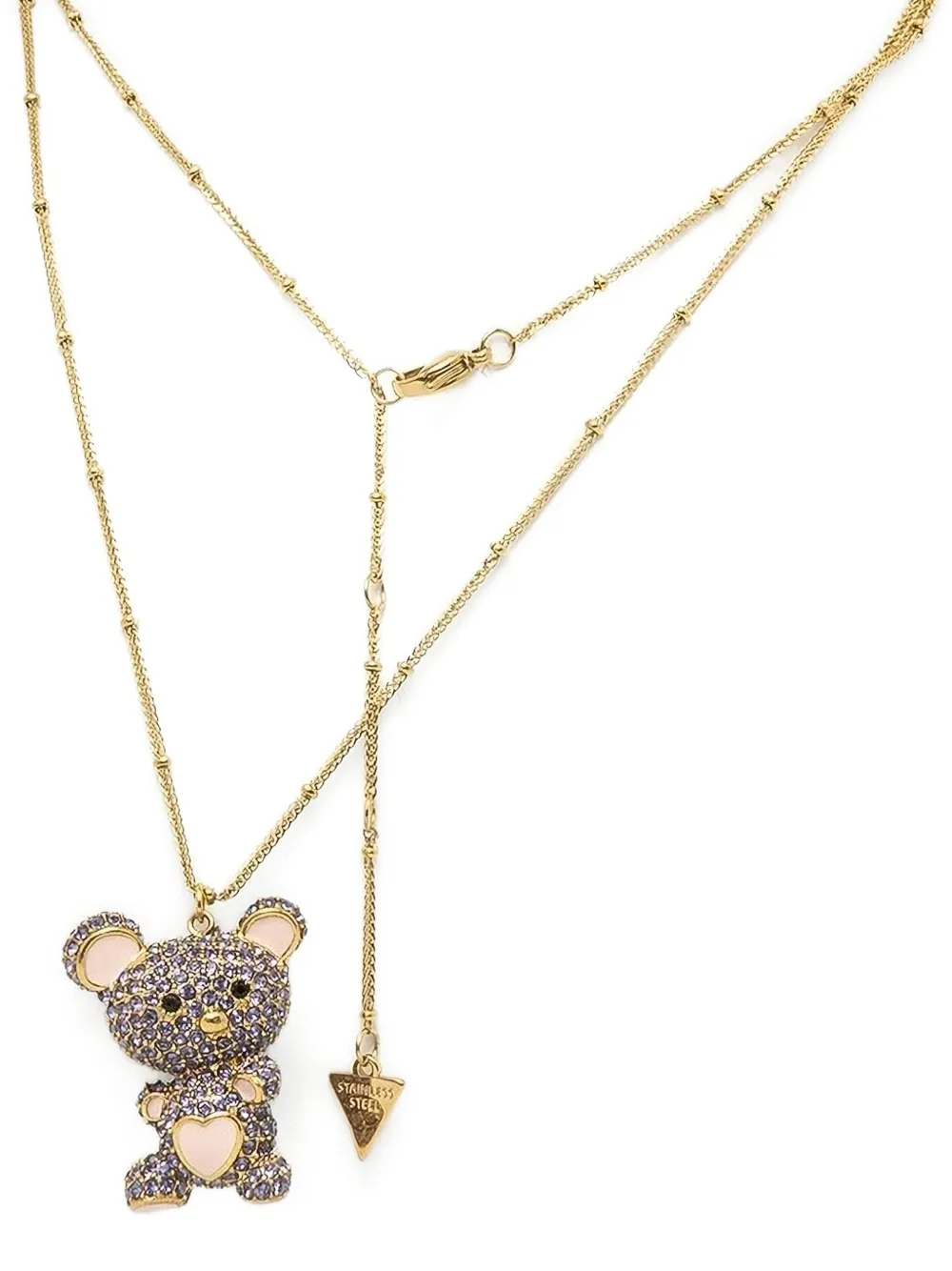GUESS USA テディベア ネックレス - ゴールドトーン GUESS USA テディベア ネックレス - ゴールドトーン