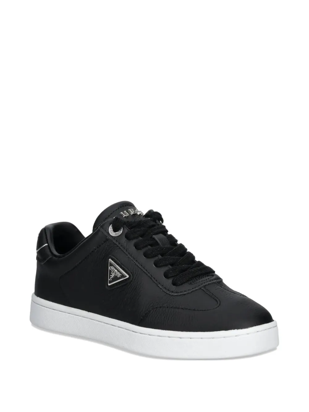 GUESS USA leather triangle-logo sneakers Black