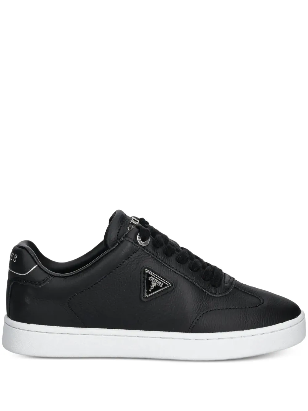 GUESS USA leather triangle-logo sneakers Black