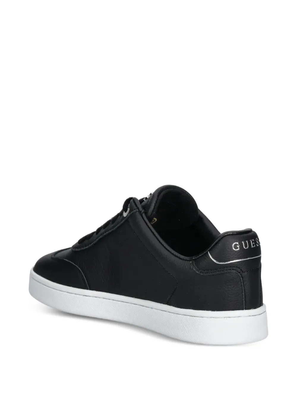 GUESS USA leather triangle-logo sneakers Black