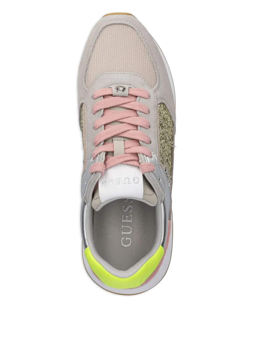 GUESS USA Energy glitter-embellished sneakers Pink