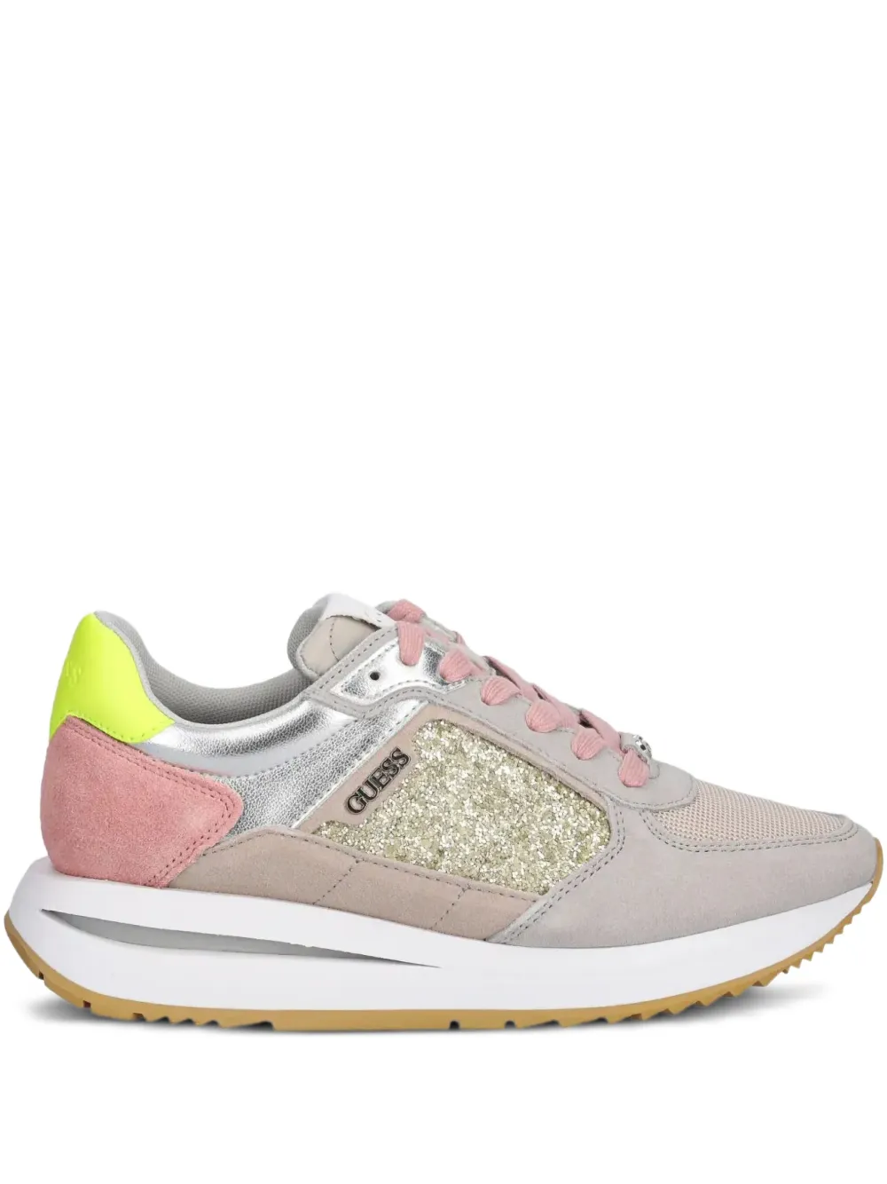 GUESS USA Energy glitter-embellished sneakers Pink