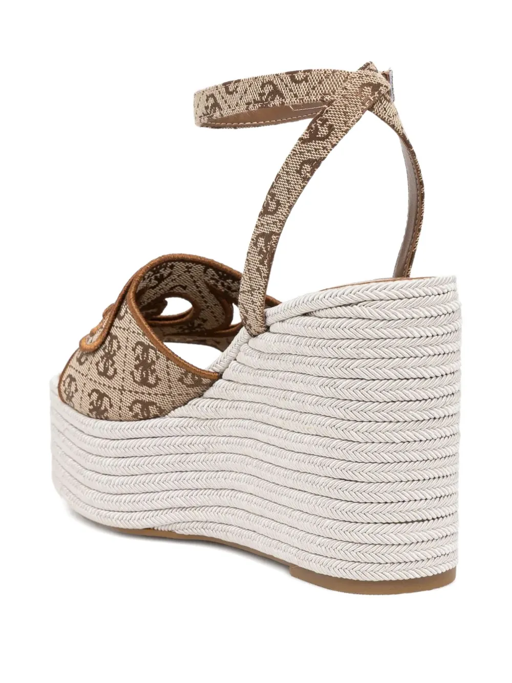 GUESS USA 120mm Tanvee logo-embellished wedge sandals Neutrals