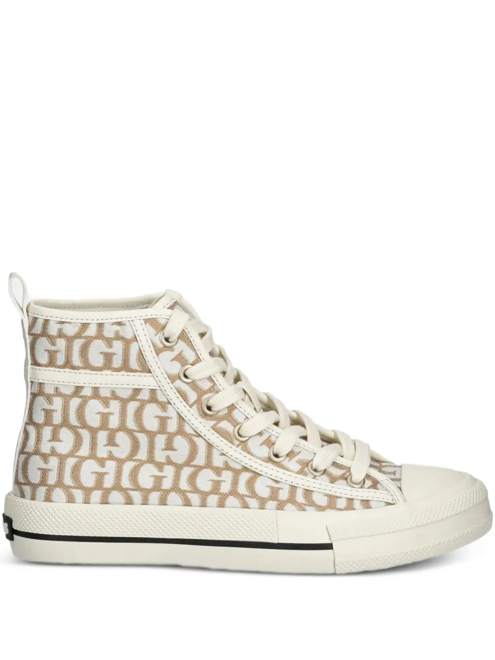 GUESS USA Colyn monogram high-top sneakers Brown