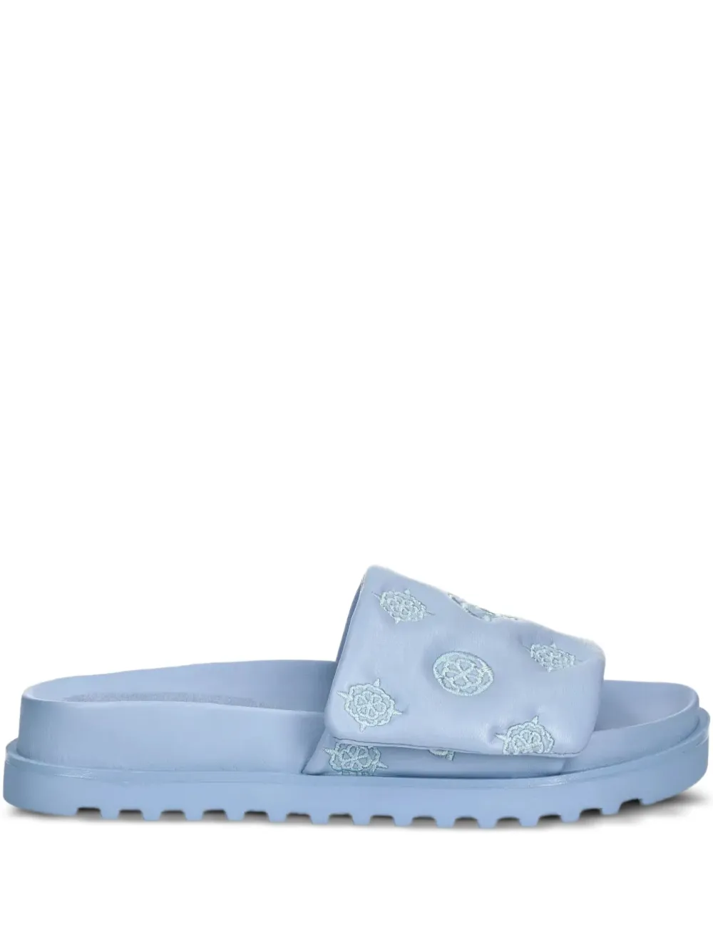 GUESS USA Fabio embroidered flat sandals Blue