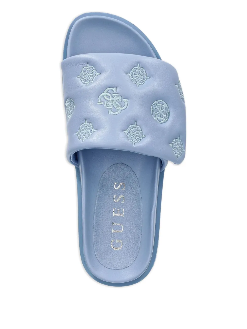 GUESS USA Fabio embroidered flat sandals Blue