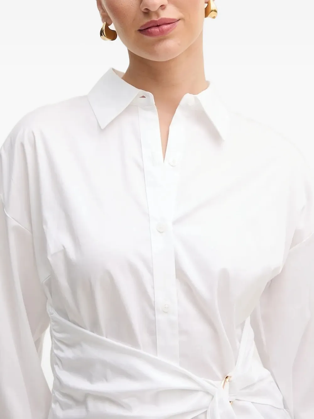 GUESS USA Shirtjack met gekruist effect Wit