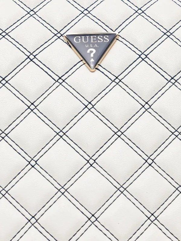 GUESS USA キルティング ハンドバッグ | ホワイト | FARFETCH JP