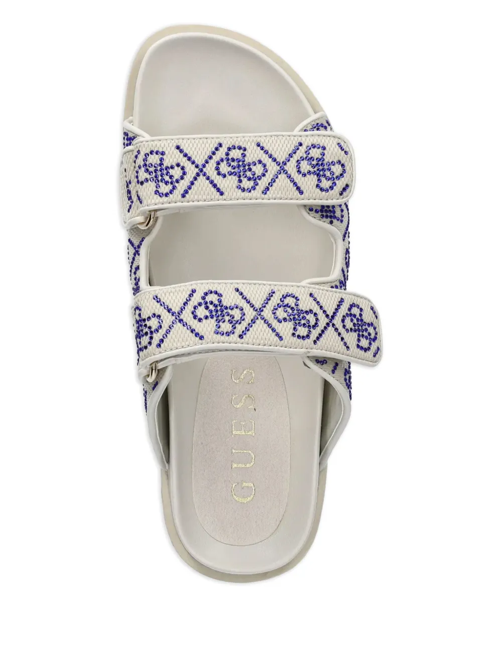 GUESS USA Fadeliza double-strap flat sandals White