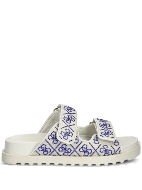 GUESS USA sandalias con doble banda y cuentas
