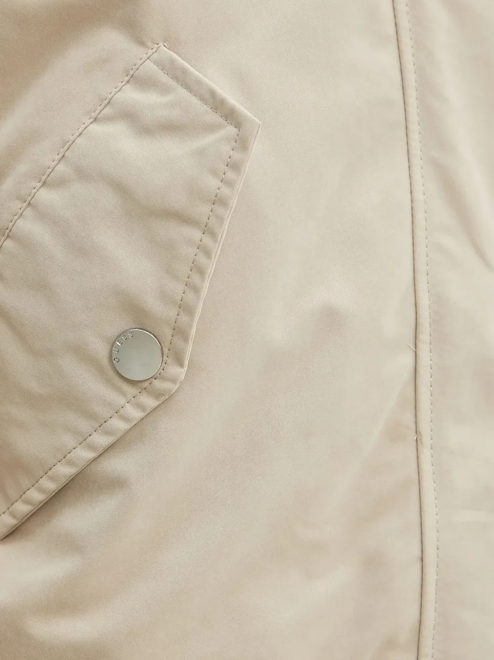 Guess Usa Hooded Drawstring Jacket In Neutral