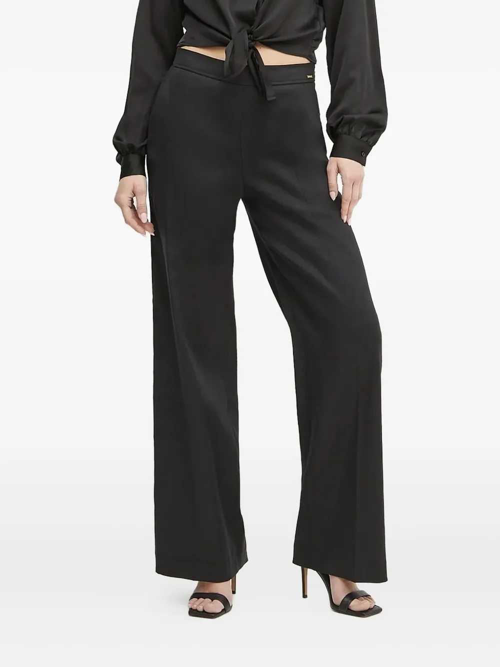 GUESS USA Broek met wijde pijpen Zwart