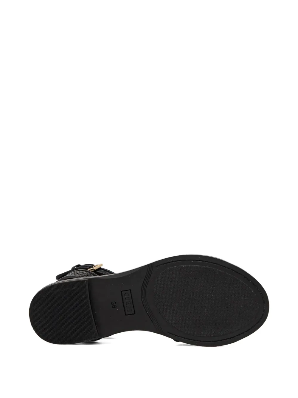 GUESS USA woven-strap flat sandals Black