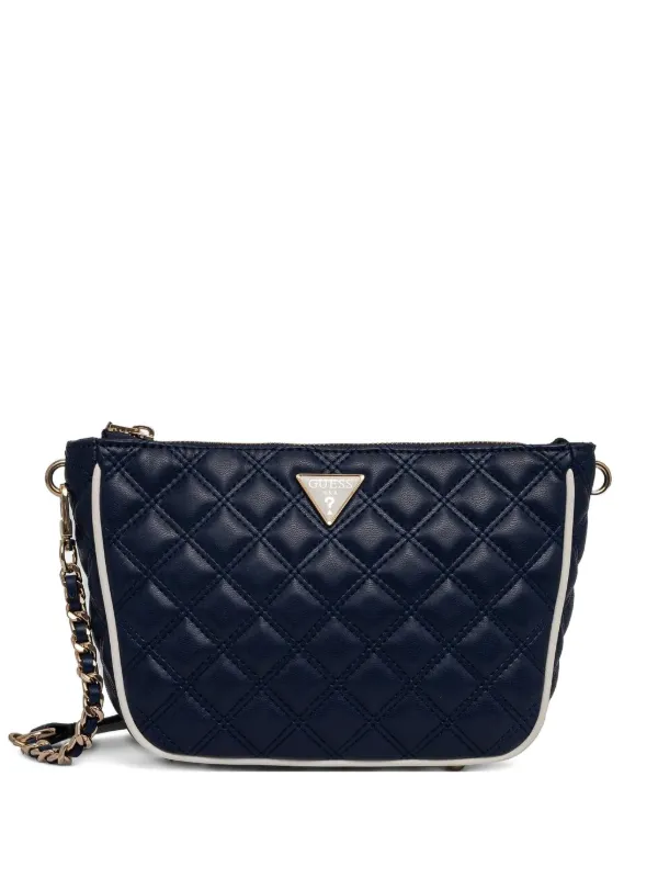 GUESS USA Cruise Vibe Quilted Shoulder Bag Blue FARFETCH JO