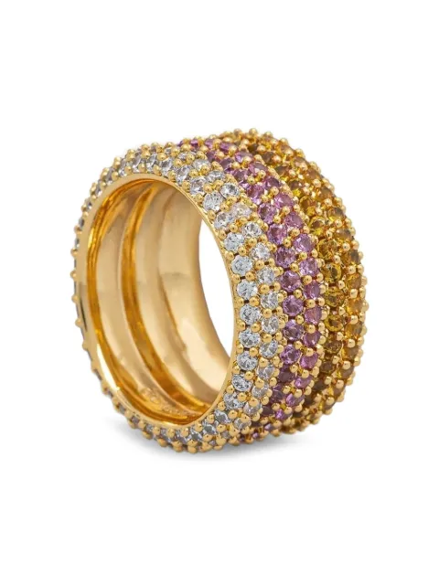 GUESS USA crystal-embellishment ring