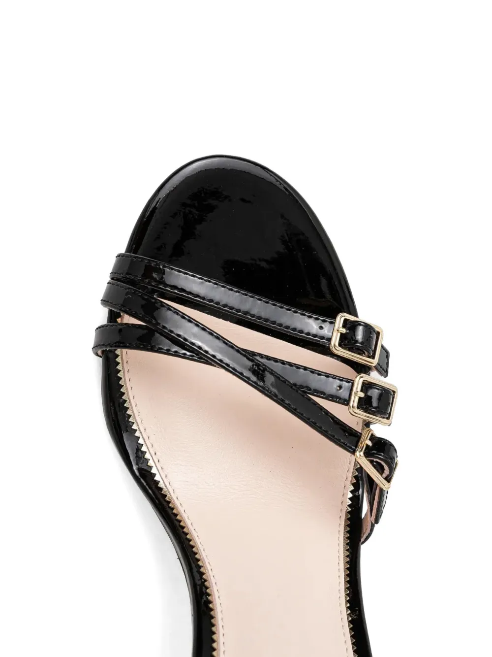 GUESS USA 100mm strappy leather sandals Black