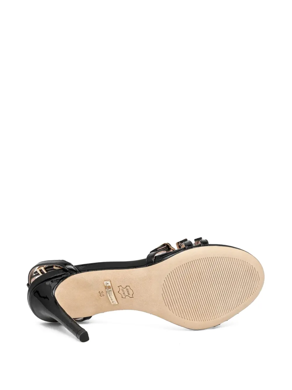 GUESS USA 100mm strappy leather sandals Black