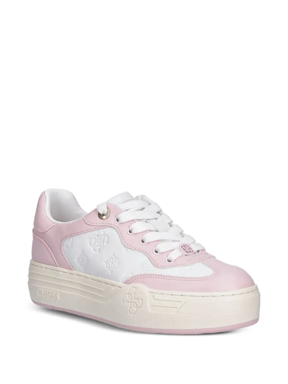 GUESS USA Leren sneakers met plateauzool - Roze