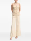 GUESS USA button-front linen-blend top - Neutrals