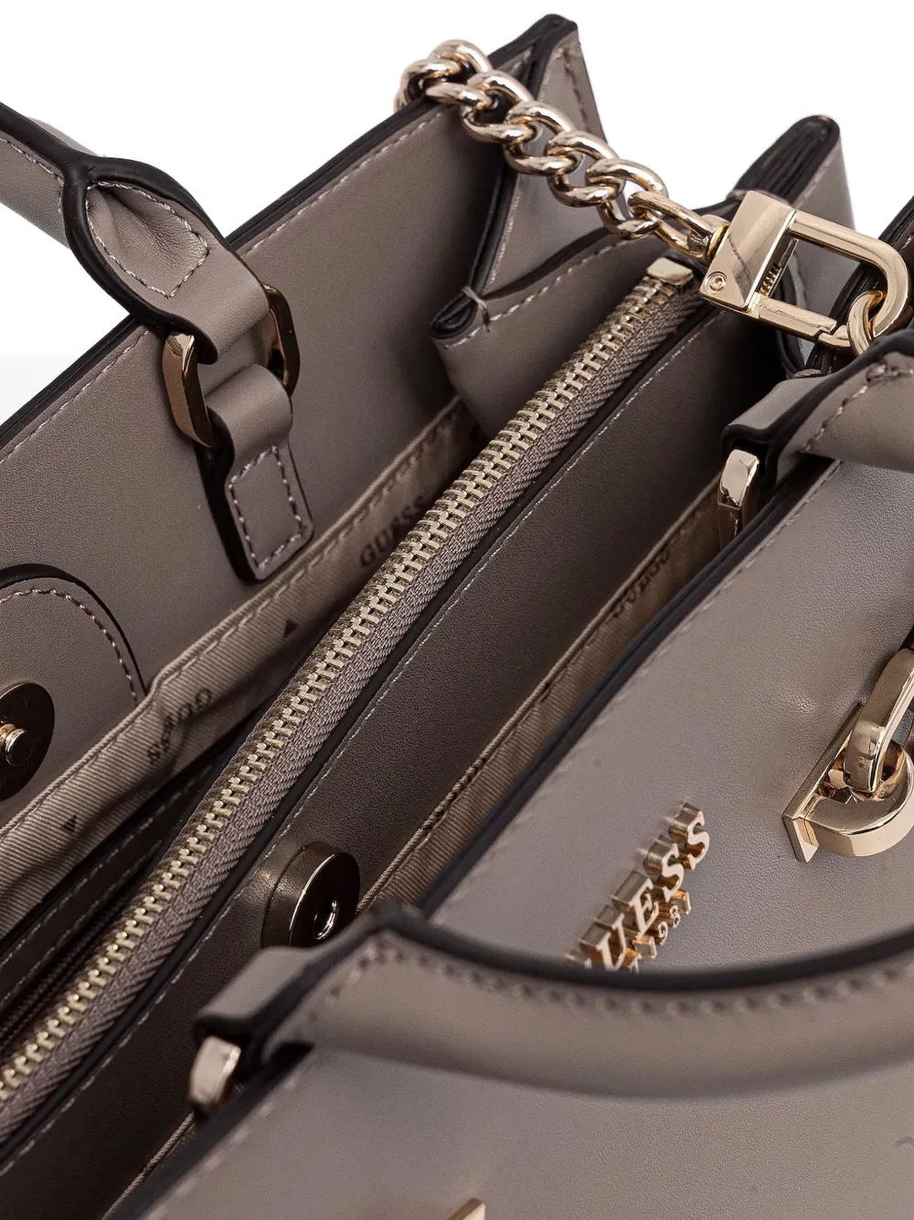 GUESS USA Handtas met dubbele handgreep Beige
