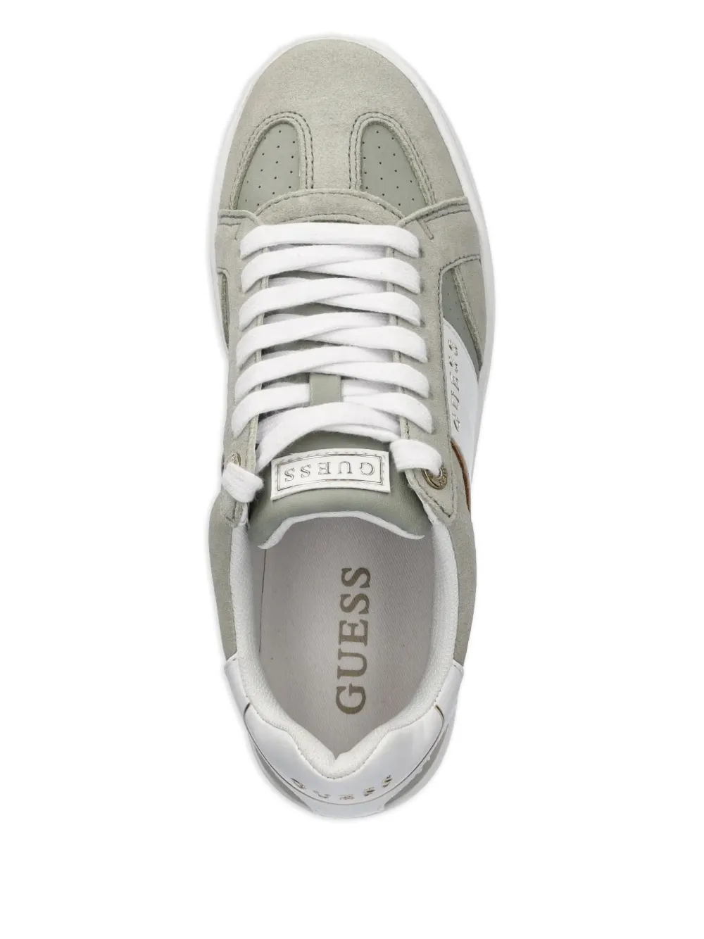 GUESS USA Jrone suede paneled sneakers Green