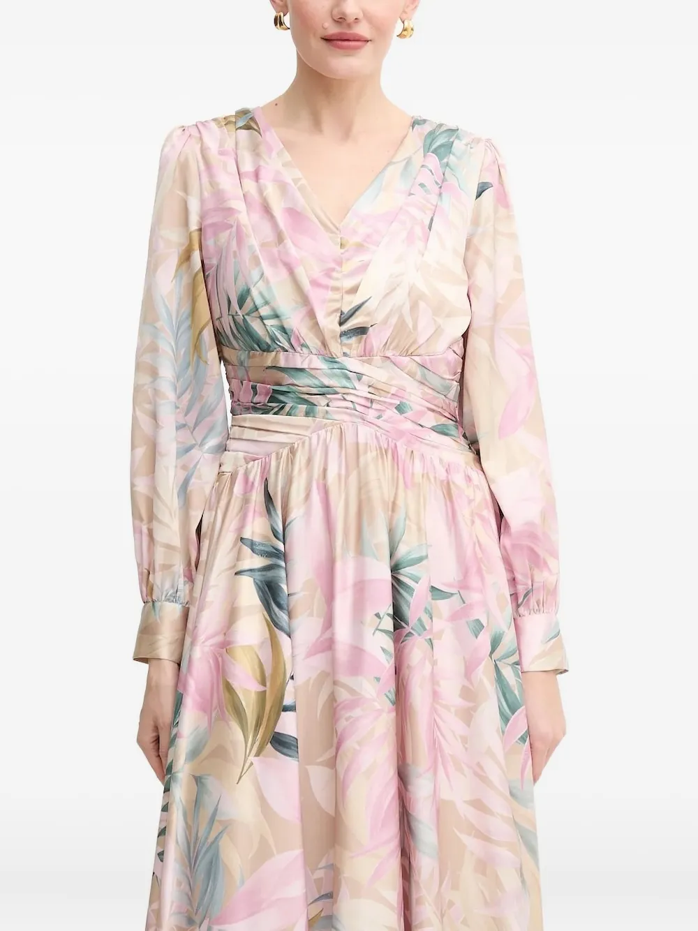 GUESS USA floral-print V-neck dress | Pink | Image 1